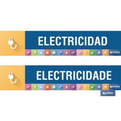 SEÑALETICA IMANTADA PARA EXPOSITOR 975 x 200 mm - ELECTRICIDAD