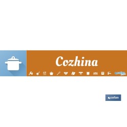 SEÑALETICA IMANTADA PORTUGUES PARA EXPOSITOR 975 x 200 mm - COZHINA