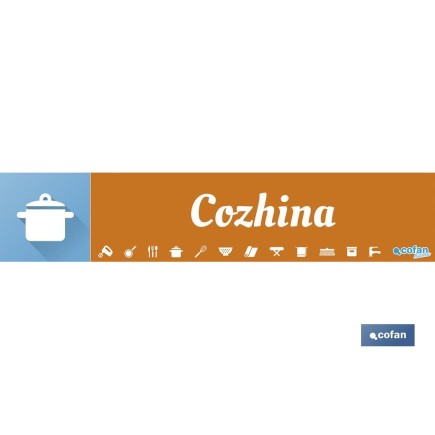 SEÑALETICA IMANTADA PORTUGUES PARA EXPOSITOR 975 x 200 mm - COZHINA