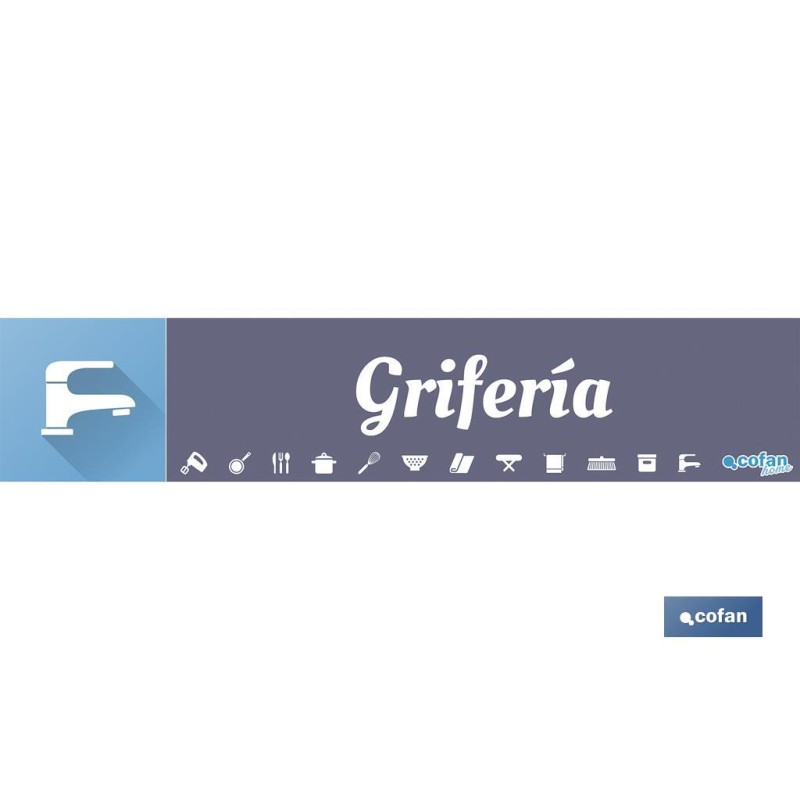 SEÑALETICA IMANTADA PARA EXPOSITOR 975 x 200 mm - GRIFERÍA