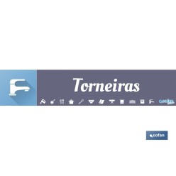 SEÑALETICA IMANTADA PORTUGUES PARA EXPOSITOR 975 x 200 mm - TORNEIRAS