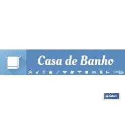 SEÑALETICA IMANTADA PORTUGUES PARA EXPOSITOR 975 x 200 mm - CASA DE BANHO
