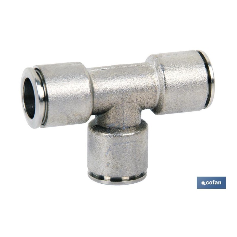 EMPALME RAPIDO METALICO TE TUBO DE 12 Venta unitaria