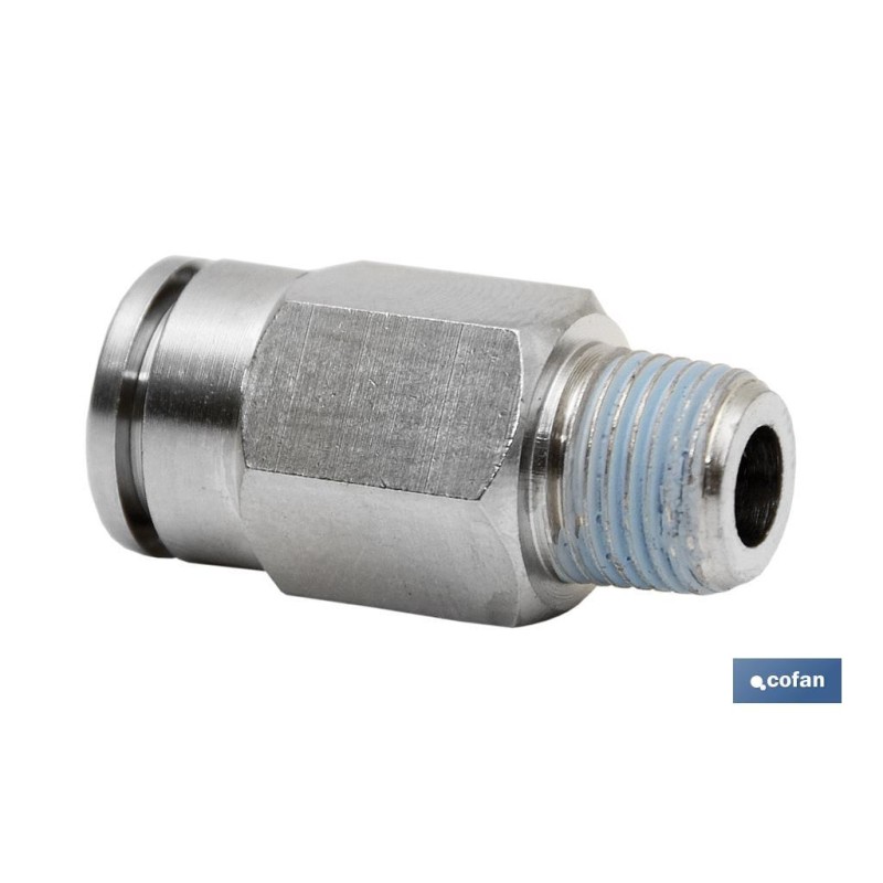 CONEXION RECTA TUBO 4mm. MACHO 1/8 Venta unitaria