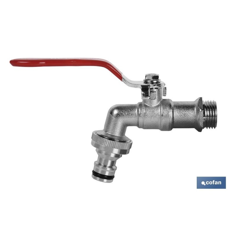 GRIFO CON MANETA PARA MANGUERA 1 X 1