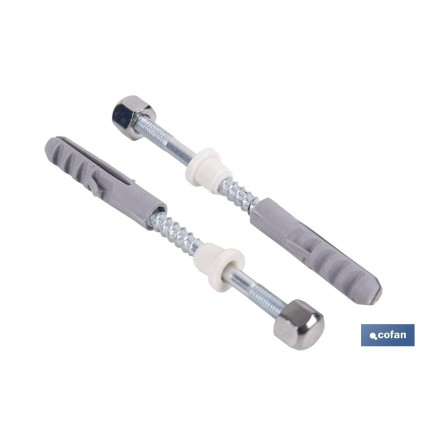 SET 2 PCS PARA SANITARIO WC 5 X 80 ZINCADO