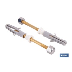 SET 2 PCS PARA SANITARIO WC 5 X 80 LATÓN