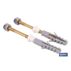 SET 2 PCS PARA SANITARIO WC 5 X 80 LATÓN