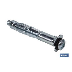 ANCLAJE METÁLICO PARA MATERIALES HUECOS MÁX. 26 MM TORNILLO M5 X 46 MM Ø10 MM Venta unitaria