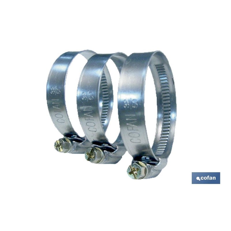 ABRAZADERA METÁLICA BANDA 9mm  70-90 Venta unitaria