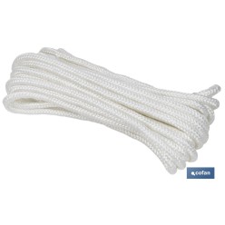 MADEJA CORDÓN POLIÉSTER REFORZADO 5 MM 5 M BLANCO