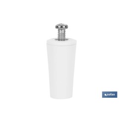 TOPE PERSIANA 40 MM BLANCO CON TORNILLO M-6 VENTA UNITARIA