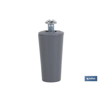 TOPE PERSIANA 40 MM GRIS CON TORNILLO M-6 VENTA UNITARIA