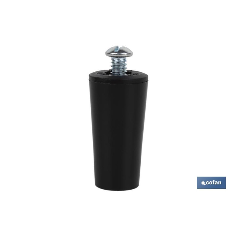 TOPE PERSIANA 40 MM NEGRO CON TORNILLO M-6