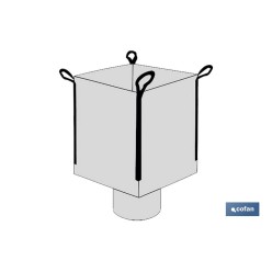 BIG BAG ESCOMBROS 90x90x90cms BLANCO C/VALV.DESCARGA