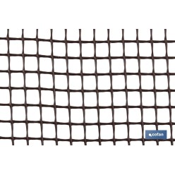 MALLA PLAST. CUADRADA JARDIN 10mm MARRON 1x25m