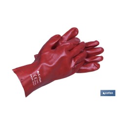 GUANTE PVC ESTANCO ROJO DE 27 Cms.