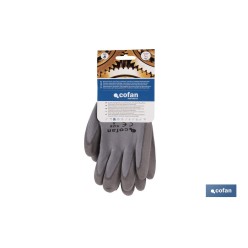 BLISTER G. 100%  POLIEST. IMPREG. PU GRIS T-6 venta unitaria