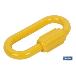 ESLABON UNION CADENA PLÁSTICO 8mm AMARILLO