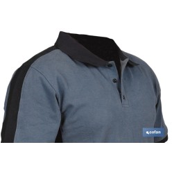 POLO BALDER ELASTANO 210 G/M2 GRIS OSCURO-NEGRO TALLA L