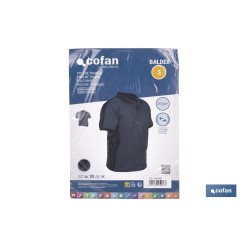 POLO BALDER ELASTANO 210 G/M2 GRIS OSCURO-NEGRO TALLA L