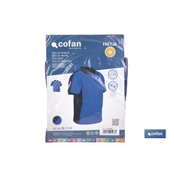 POLO FREYJA ELASTANO 210 G/M2 AZUL-NEGRO TALLA L