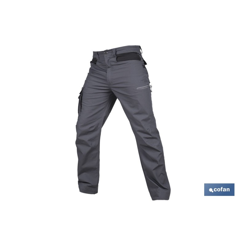 PANTALÓN DE TRABAJO LOKI ELASTANO 215 G/M2 GRIS ANTRACITA TALLA 48