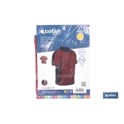 POLO HELA ELASTANO 210 G/M2 ROJO OSCURO-NEGRO TALLA L