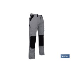 PANTALÓN TRABAJO PLUTÓN ELASTANO GRIS-NEGRO T-60