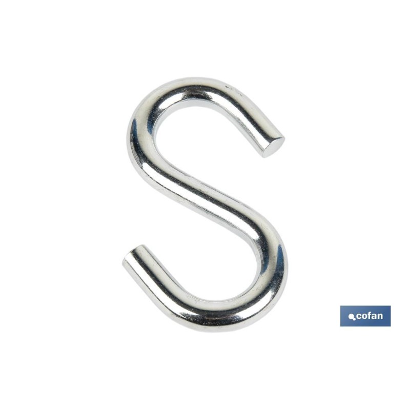 GANCHO EN "S" ZINCADO M-5 Venta unitaria
