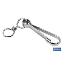 MOSQUETÓN GIRATORIO NIQUELADO 70mm Venta unitaria