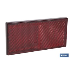 CATADIÓPTRICO RECTANGULAR ROJO 106 X 50 MM ADHESIVO