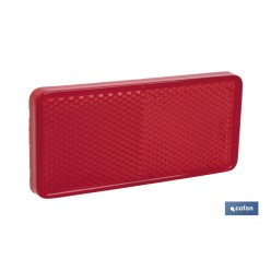 CATADIÓPTRICO RECTANGULAR ROJO 94 X 44 MM CON ADHESIVO