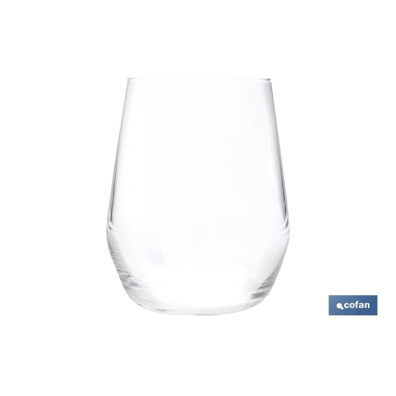 PACK 6 VASOS DE AGUA VIDRIO 38 CL MODELO ÁGATA