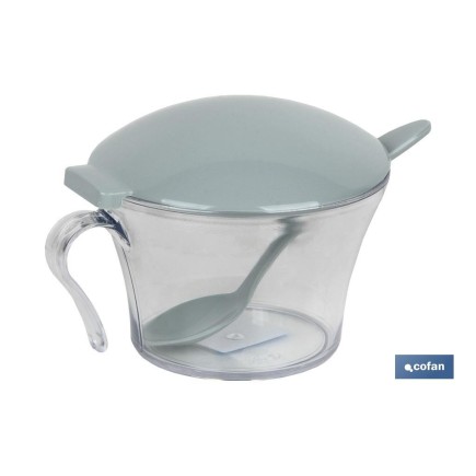 AZUCARERO 120ml MODELO ALBAHACA COLOR VERDE AGUA 15X11.5X9cm venta unitaria