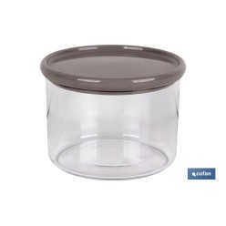 BOTE MULTIUSOS MODELO ALBAHACA COLOR PIEDRA 1L 11X15cm venta unitaria