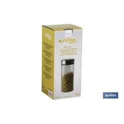 FRASCO BOROSILICATO+ACERO MODELO CICER 1300ML 22.5 X 10  CM