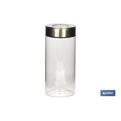 FRASCO BOROSILICATO+ACERO MODELO CICER 1300ML 22.5 X 10  CM