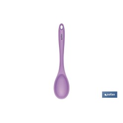 CUCHARA DE COCINA DE SILICONA MORADA MODELO VERGINI 27 X 5,7 CM