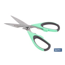 TIJERAS VERDES DE ACERO INOX. MODELO SENA 22 CM