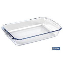 SET DE 3 FUENTES RECTANGULARES DE VIDRIO BOROSILICATO MODELO BARITINA 1600ML-2200ML-3000ML