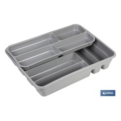 CUBERTERO  GRIS 40X30X7 cm DOS ALTURAS venta unitaria