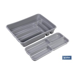 CUBERTERO  GRIS 40X30X7 cm DOS ALTURAS venta unitaria