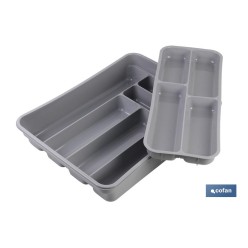 CUBERTERO  GRIS 40X30X7 cm DOS ALTURAS venta unitaria