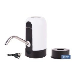 DISPENSADOR DE AGUA PARA GARRAFAS RECARGABLE USB 6.9 X12.3 CM