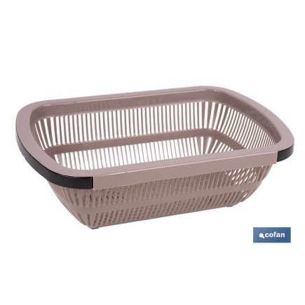 ESCURRIDOR RECTANGULAR EXTENSIBLE MARRÓN 50,5 X 24,5 X 11,5 CM