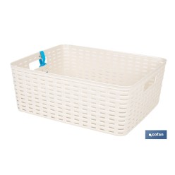 CESTA  MULTIUSOS 12L 36X28X13.5 cm BEIGE