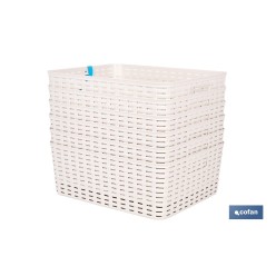 CESTA  MULTIUSOS 12L 36X28X13.5 cm BEIGE