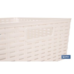 CESTA  MULTIUSOS 12L 36X28X13.5 cm BEIGE venta unitaria