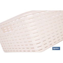 CESTA  MULTIUSOS 12L 36X28X13.5 cm BEIGE venta unitaria